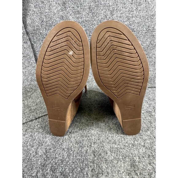 Toms Womens 7.5 brown multicolor Plaid Suede Wedge Ankle Boots - Picture 8 of 16